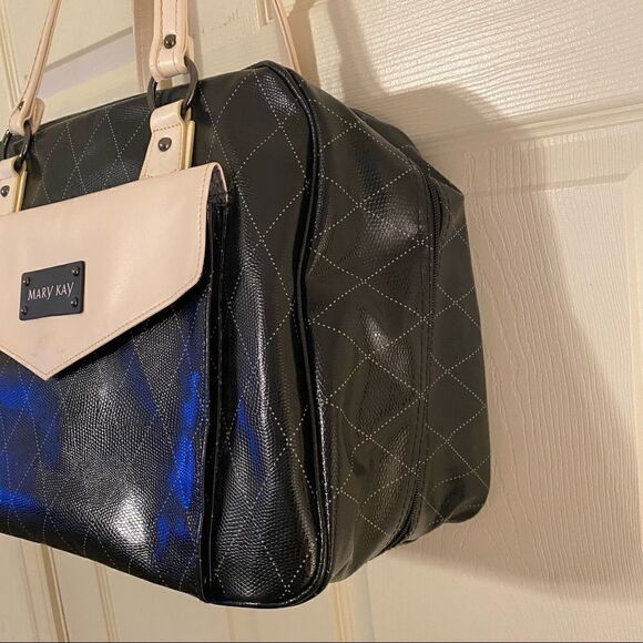 Mary Kay Deluxe Black Consultant Cosmetic Travel Luggage Tote Bag With Insert - Picture 8 of 12